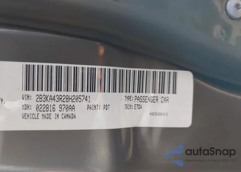 2008 Dodge Charger z USA, uszkodzony, nr VIN 2B3KA43R28H205741